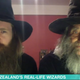 The Christchurch Wizard (right) and his apprentice appear on TV during better times.